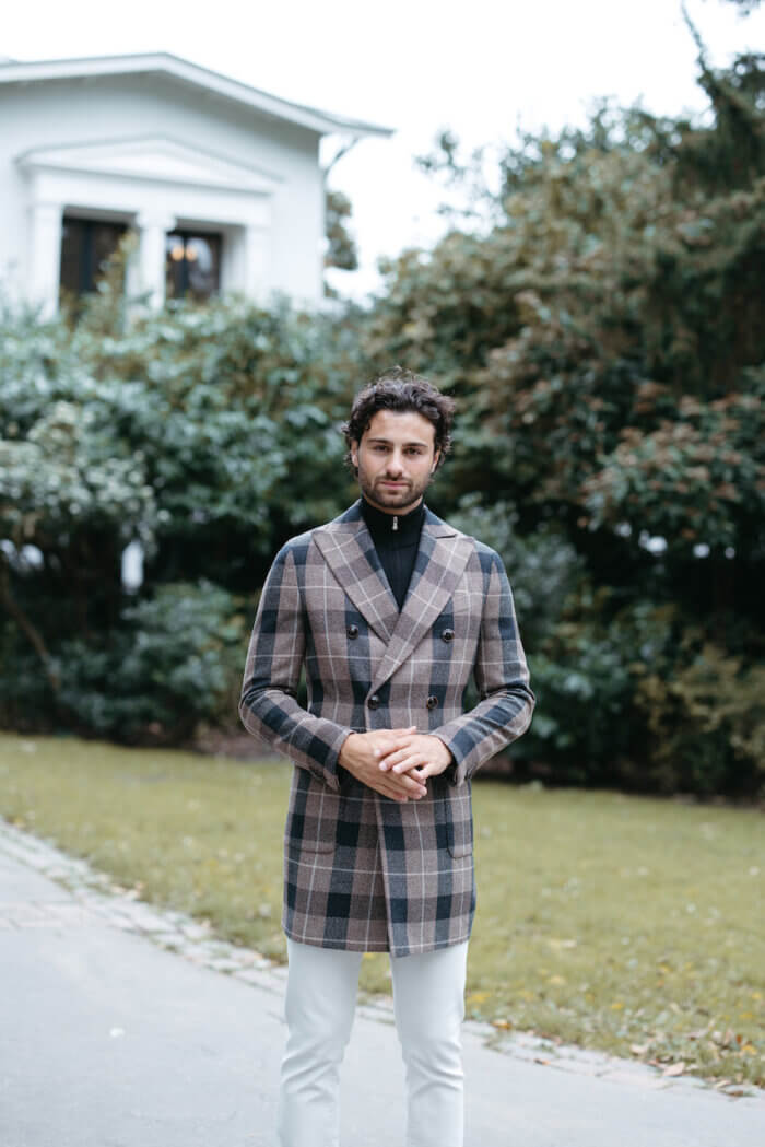 Bruin Geruite Overjas